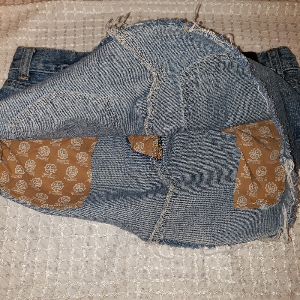 VICTORIA SECRET PINK MINI JEAN SKIRT - Picture 8 of 10